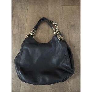 Michael Kors Fulton Brown Leather Shoulder Bag Designer Purse Hobo d